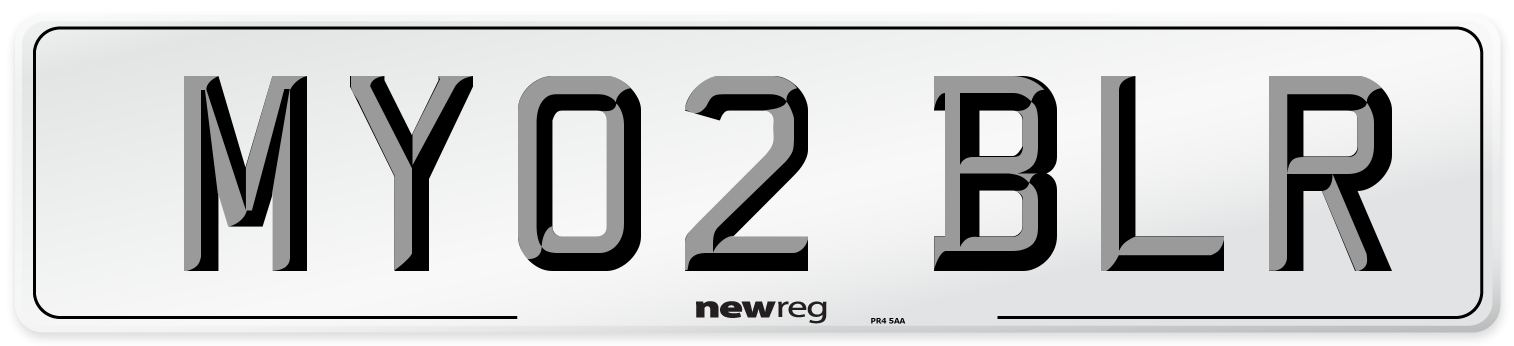 MY02 BLR Number Plate from New Reg